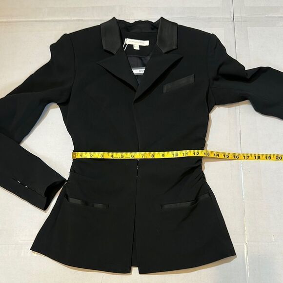 Jonathan Simkhai Black Fitted Blazer with Notched Lapels size 0 - Picture 16 of 17